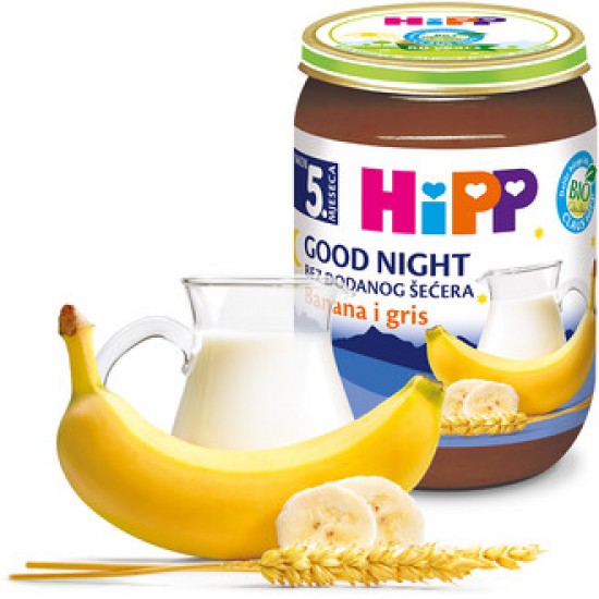 Hipp kasica za laku noc-griz i banana 190g