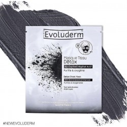 Evoluderm - Detoks maska ​​za tkivo s aktivnim botaničkim ugljem 19ml